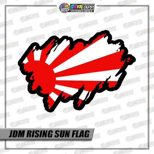 JDM RISING SUN FLAG STICKER | VINYL WATERPROOF STICKER |【PRINTED】