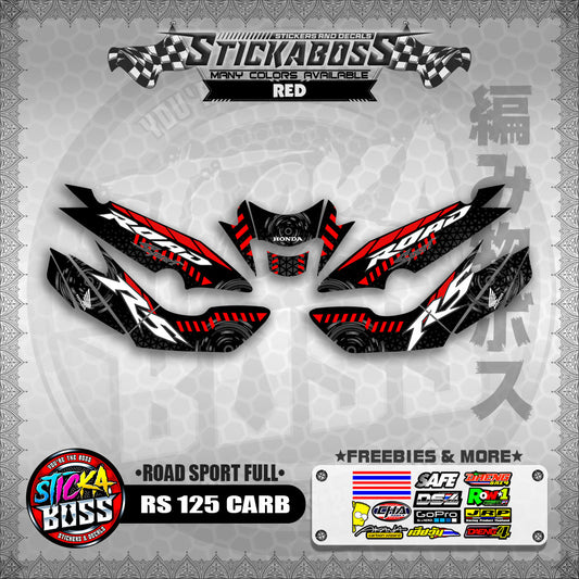 RS 125 CARB STICKER FULL DECALS ( ROAD SPORT FULL )【WITH FREEBIES】