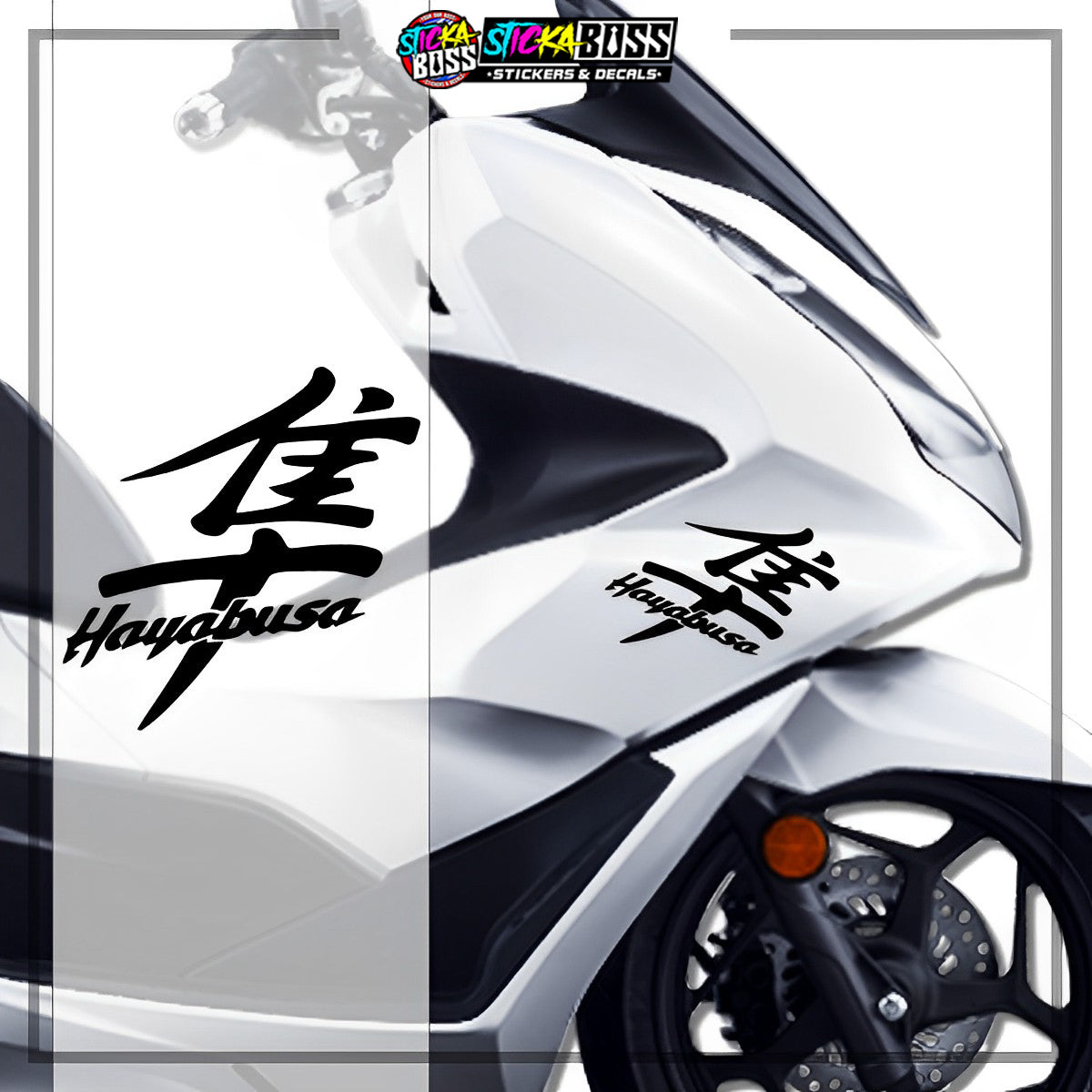 HAYABUSA LOGO ( VINYL CUT-OUT STICKER DECALS )【Stickaboss】