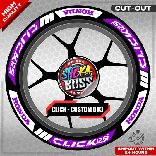 CLICK 125 MAGS STICKER SET  ( 2 MAGS ) - CUSTOM 003 | VINYL WATERPROOF CUT-OUT DECALS