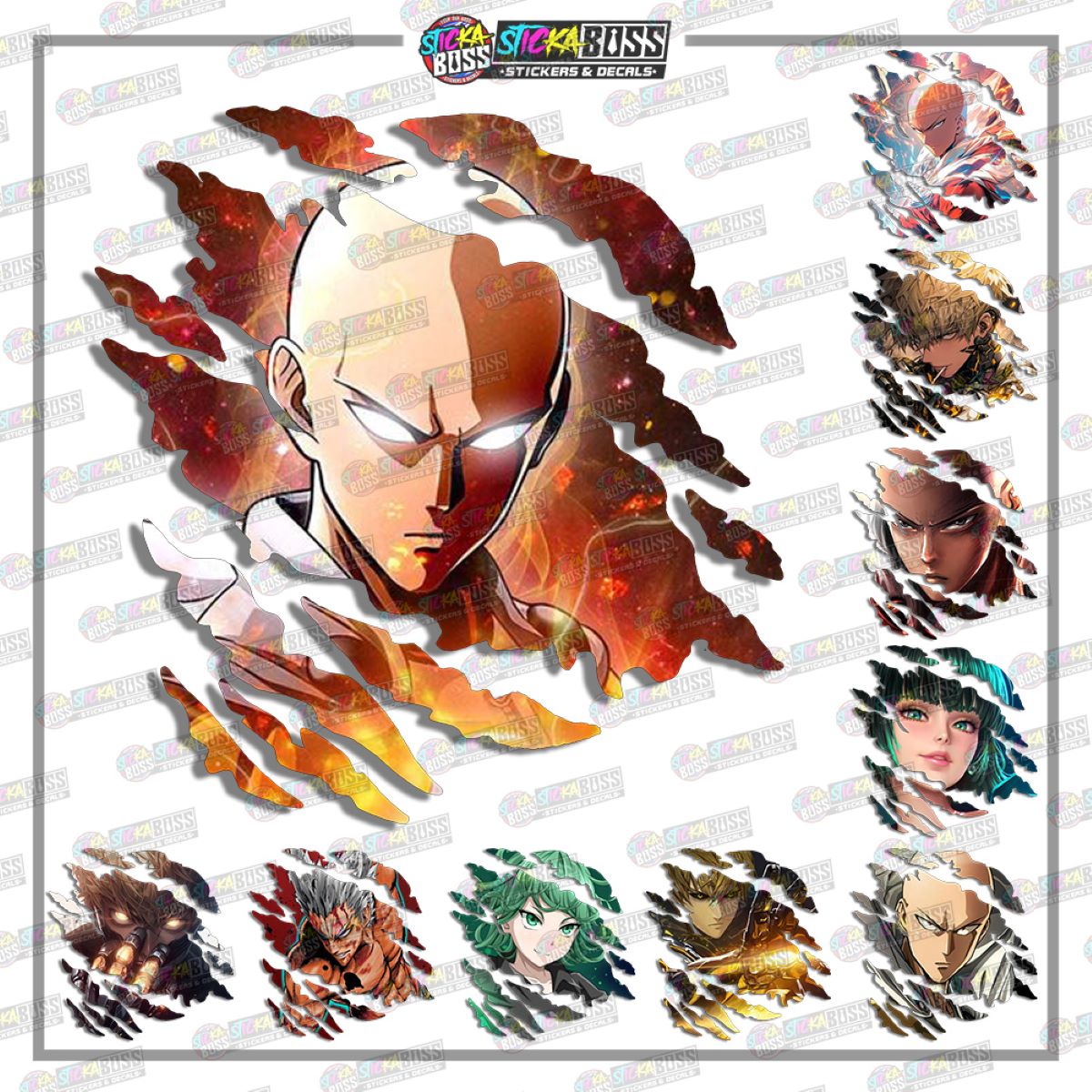 ONE PUNCH  MAN | ANIME SCRATCH STICKER【VINYL PRINTED】( LAMINATED / WATERPROOF )【Stickaboss】