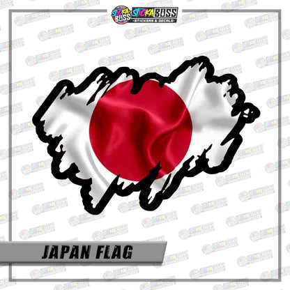 JAPAN FLAG STICKER | VINYL WATERPROOF STICKER |【PRINTED】