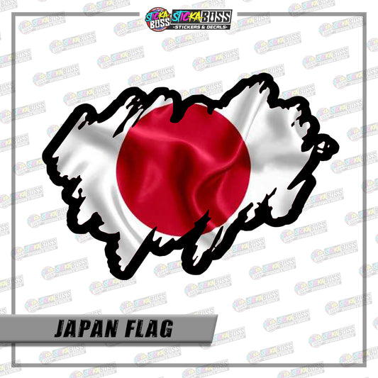 JAPAN FLAG STICKER | VINYL WATERPROOF STICKER |【PRINTED】