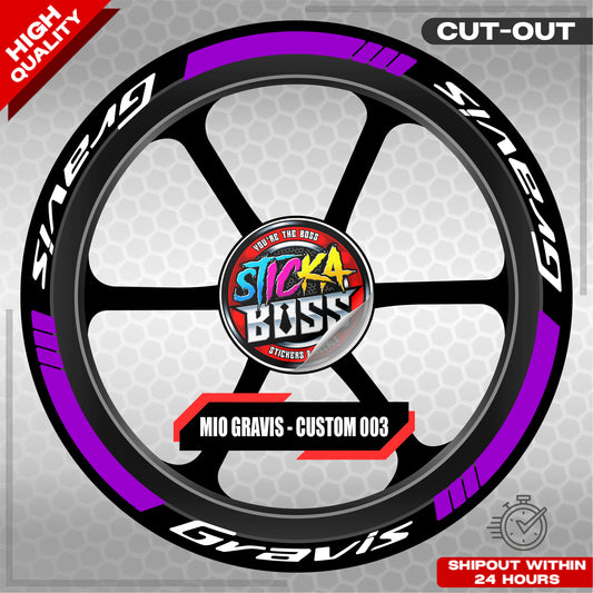 MIO GRAVIS MAG STICKER SET ( 2 MAGS ) - CUSTOM 003 | VINYL WATERPROOF CUT-OUT DECALS