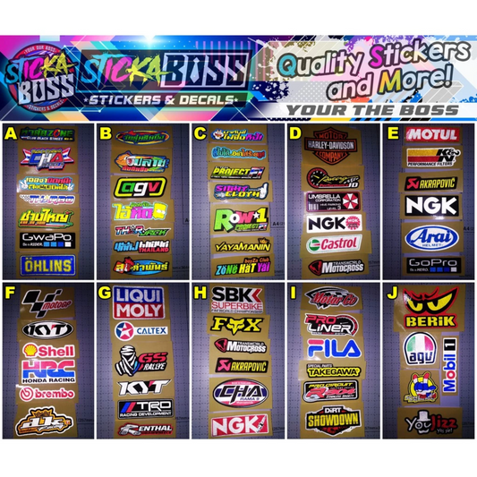 [ Bundle Set ] Mini Reflectorized ( Helmet / Motor / Car / Bike ) Side Strip  Vinyl Stickers