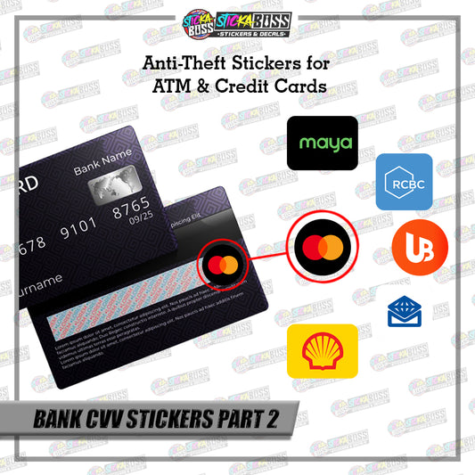 BANK CVV STICKER PART 2 |  4 PCS | ANTI-THEFT STICKER FOR ATM AND DEBIT/CREDIT CARDS【PRINTED】