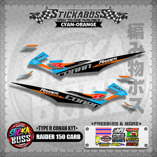 RAIDER 150 CARB DECALS ( TYPE R CONAN KYT )【WITH FREEBIES】