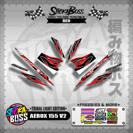 AEROX 155 V2 DECALS ( TRIBAL LIGHT EDITION )【WITH FREEBIES】