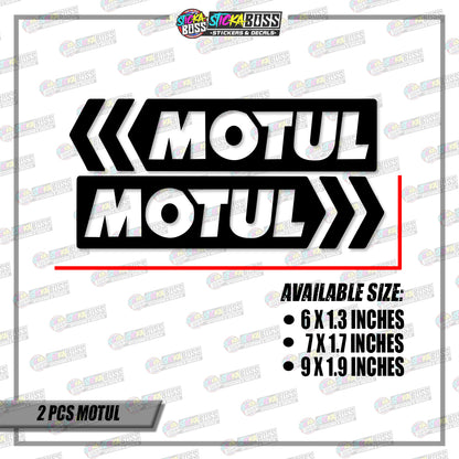 Motul Decal Stickers Pack Of 2 - MX Enduro Race Bike Graphics For Helmets, Bikes & Gear