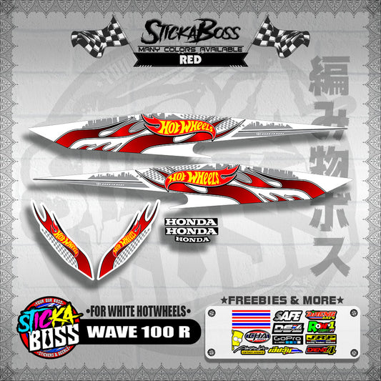 WAVE 100 R 2018 DECALS ( FOR WHITE HOTWHEELS )【WITH FREEBIES】