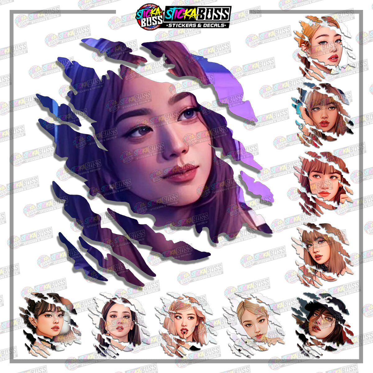 BLACKPINK PART 2 | ANIME SCRATCH STICKER【VINYL PRINTED】( LAMINATED / WATERPROOF )【Stickaboss】