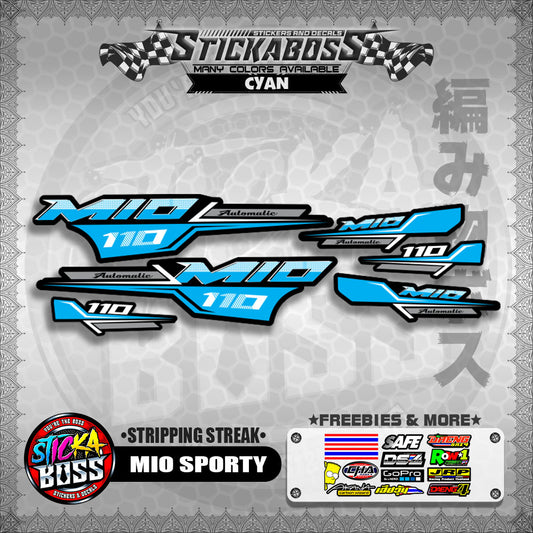MIO SPORTY THAI CONCEPT STICKER DECALS ( STRIPPING STREAK )【WITH FREEBIES】