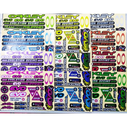 EVO REFLECTORIZED HELMET VISOR STICKERS【DIFFERENT COLORS / THICKER QUALITY / HD PRINTOUT】