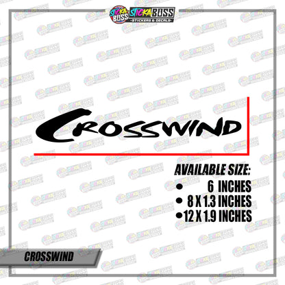 CROSSWIND (VINYL CUT-OUT STICKER DECALS )【Stickaboss】