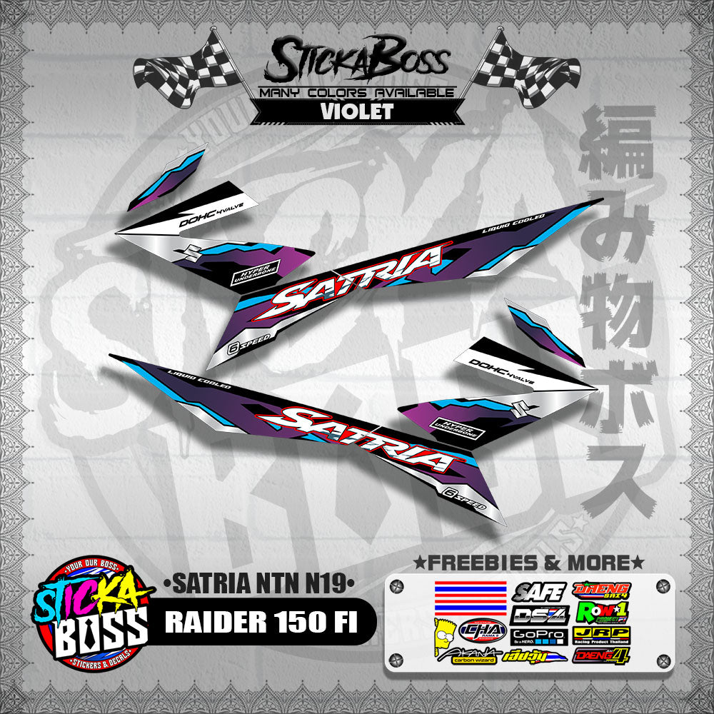 RAIDER 150 FI DECALS ( SATRIA NTN N19 )【WITH FREEBIES】