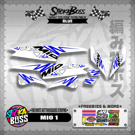 MIO 1 DECALS ( FOR WHITE BUTTONSCRAVES STRIPING )【WITH FREEBIES】