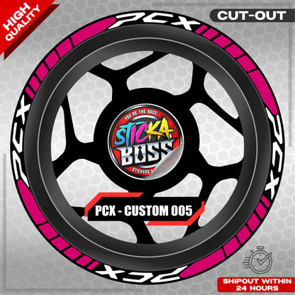 PCX 150 / 160 MAGS STICKER SET  ( 2 MAGS ) - CUSTOM 005 | VINYL WATERPROOF CUT-OUT DECALS