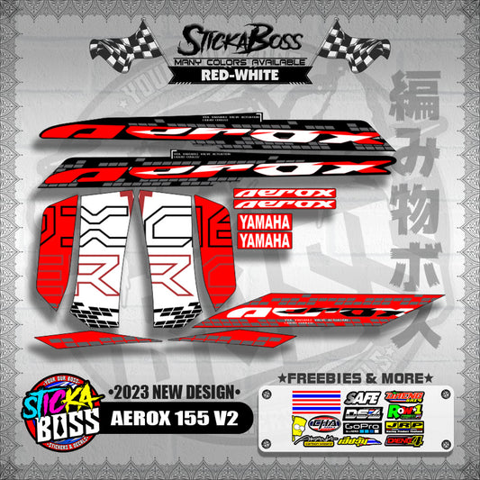 AEROX 155 V2 MALAYSIAN DECALS ( 2023 NEW DESIGN )【WITH FREEBIES】