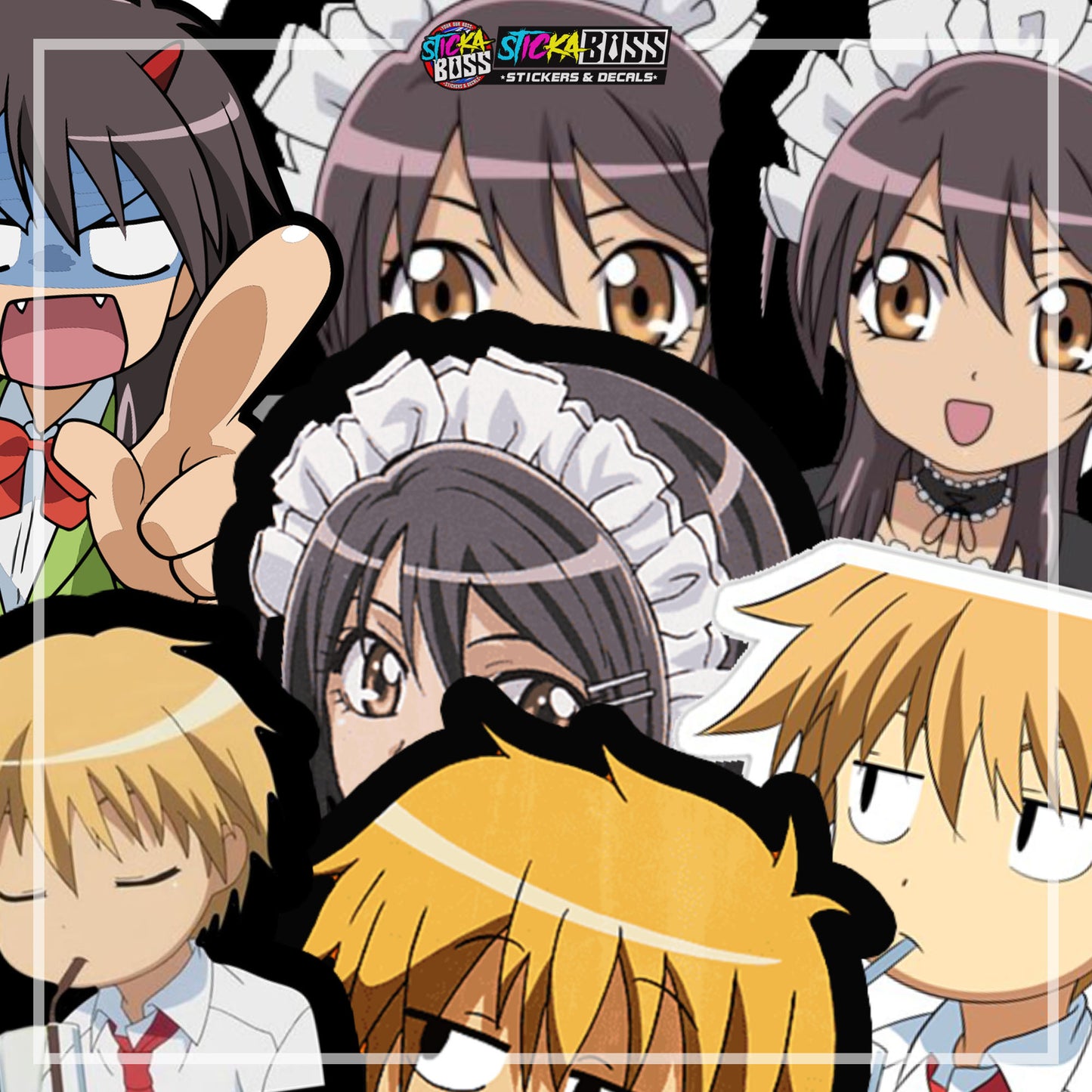 MAID SAMA | ANIME PEEKER STICKER【VINYL PRINTED】( LAMINATED / WATERPROOF )