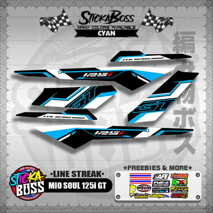 MIO SOUL 125i GT DECALS ( LINE STREAK )【WITH FREEBIES】