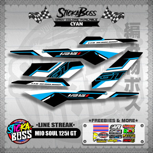 MIO SOUL 125i GT DECALS ( LINE STREAK )【WITH FREEBIES】