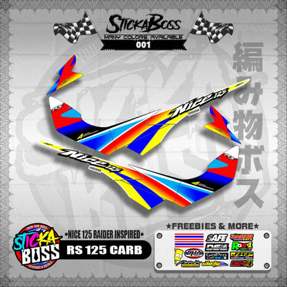 RS 125 CARB THAI DECALS ( NICE 125 RAIDER INSPIRED )【WITH FREEBIES】