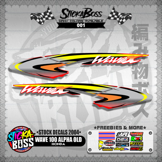 WAVE 100 ALPHA OLD ( STOCK DECALS 2004 )【WITH FREEBIES】