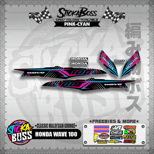 HONDA WAVE 100 DECALS ( CLASSIC MALAYSIAN GRUNGE )【WITH FREEBIES】