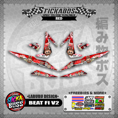BEAT FI V2 STICKER DECALS ( LABUBU DESIGN )【WITH FREEBIES】