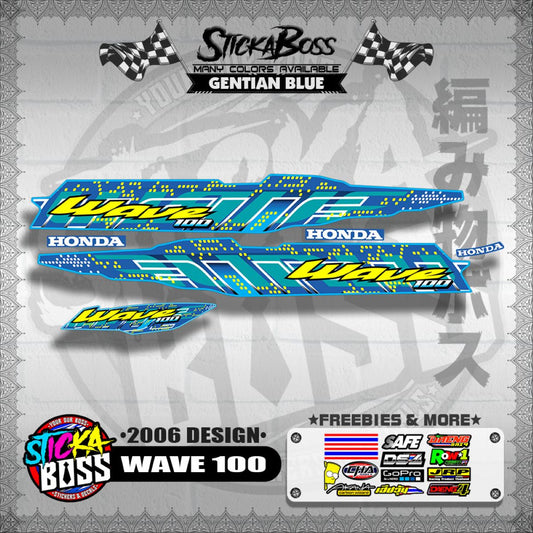 WAVE 100 STOCK DECALS ( 2006 DESIGN )【WITH FREEBIES】