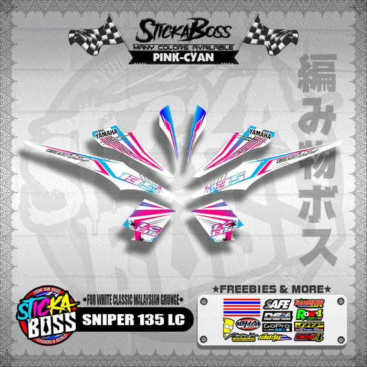 SNIPER 135 LC DECALS ( FOR WHITE CLASSIC MALAYSIAN GRUNGE )【WITH FREEBIES】