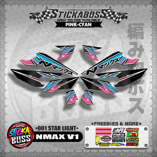 NMAX V1 STICKER DECALS ( 001 STAR LIGHT )【WITH FREEBIES】