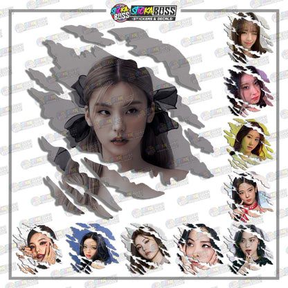 ITZY | SCRATCH STICKER【VINYL PRINTED】( LAMINATED / WATERPROOF )【Stickaboss】