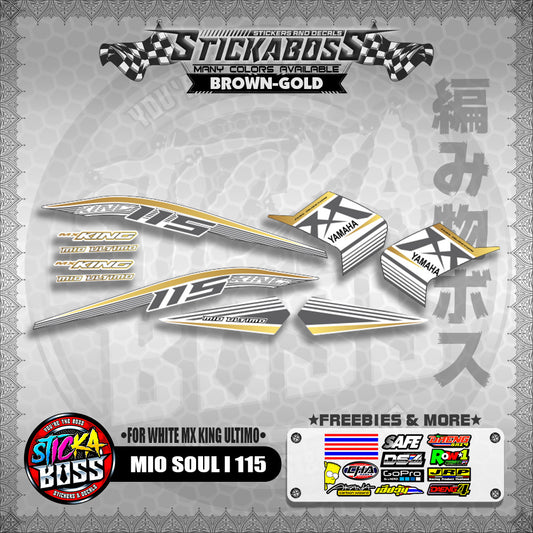 MIO SOUL I 115 STICKER DECALS ( FOR WHITE MX KING ULTIMO )【WITH FREEBIES】