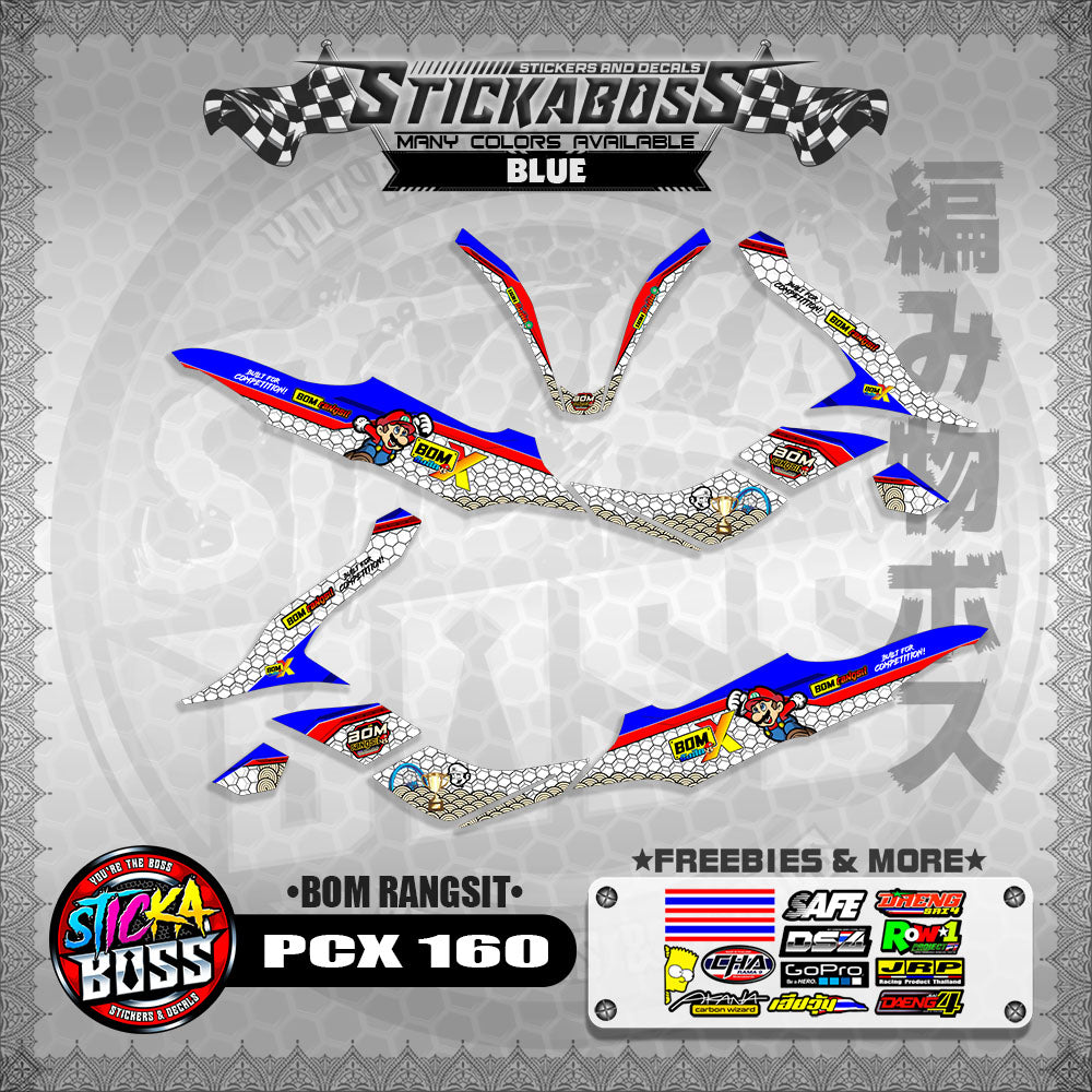 PCX 160 STICKER DECALS (BOM RANGSIT)【WITH FREEBIES】