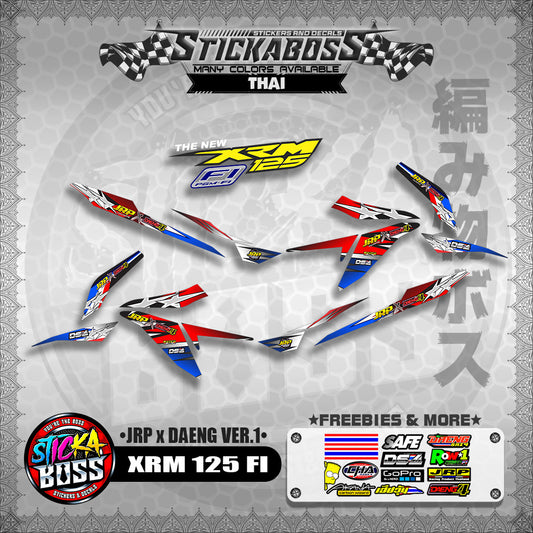 XRM 125 FI Decals - (JRP x DAENG VER.1) [STREET BIKE CONCEPT]【PREMIUM GLOSSY LAMINATED】