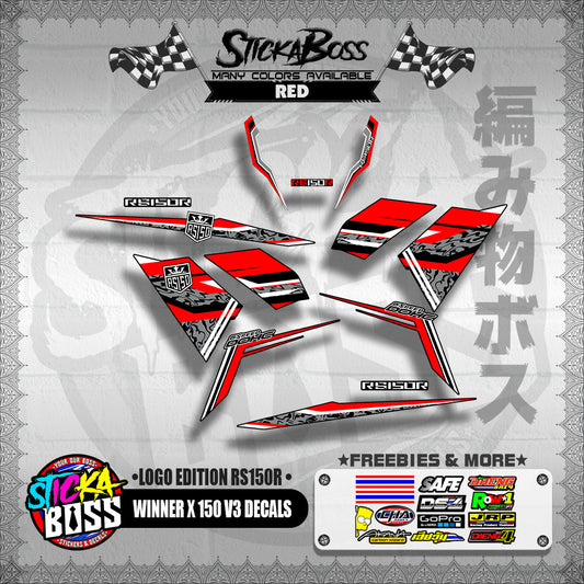 WINNER X 150 V3 DECALS ( LOGO EDITION RS150R )【WITH FREEBIES】