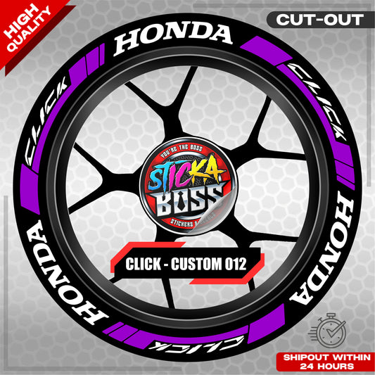 CLICK 125 / 150 / 160 MAG STICKER SET  ( 2 MAGS ) - CUSTOM 012 | VINYL WATERPROOF CUT-OUT DECALS