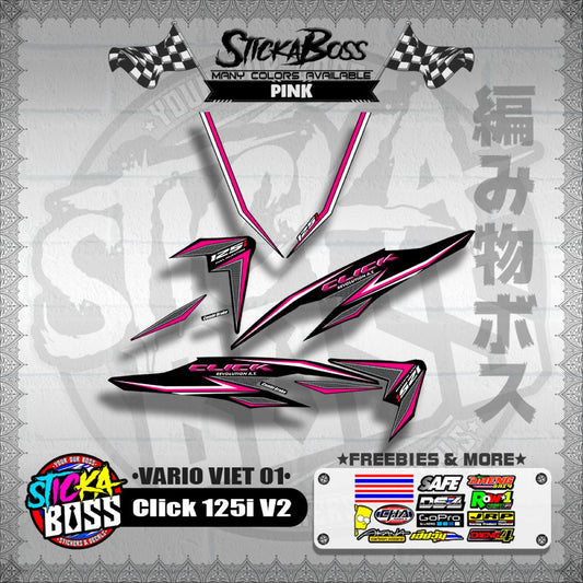 CLICK 125i V2 DECALS ( VARIO VIET 01 )【WITH FREEBIES】