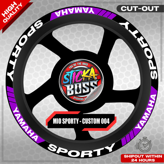 MIO SPORTY MAG STICKER SET ( 2 MAGS ) - CUSTOM 004 | VINYL WATERPROOF CUT-OUT DECALS