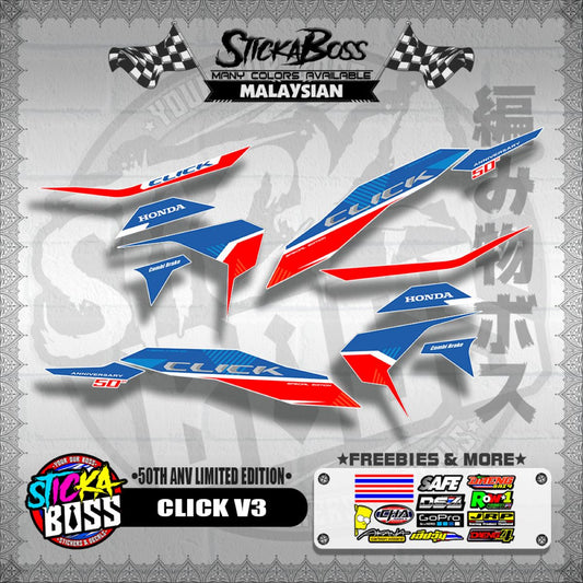 CLICK V3 DECALS ( 50TH ANV LIMITED EDITION )【WITH FREEBIES】