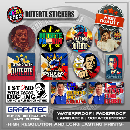 DUTERTE STICKERS | VINYL WATERPROOF STICKER | PREMIUM LAMINATED【PRINTED】