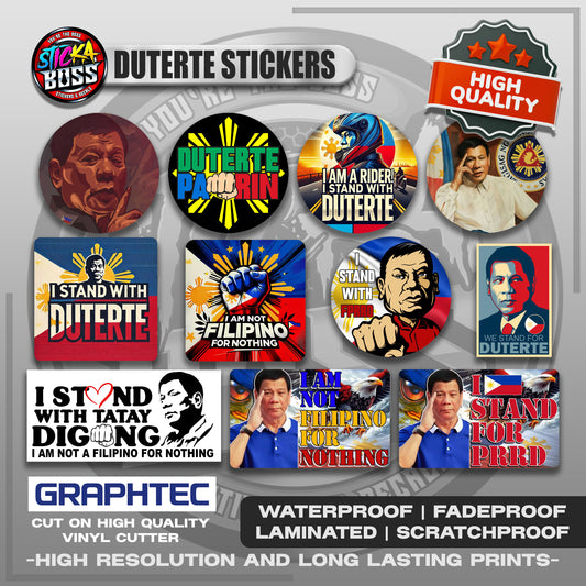 DUTERTE STICKERS | VINYL WATERPROOF STICKER | PREMIUM LAMINATED【PRINTED】