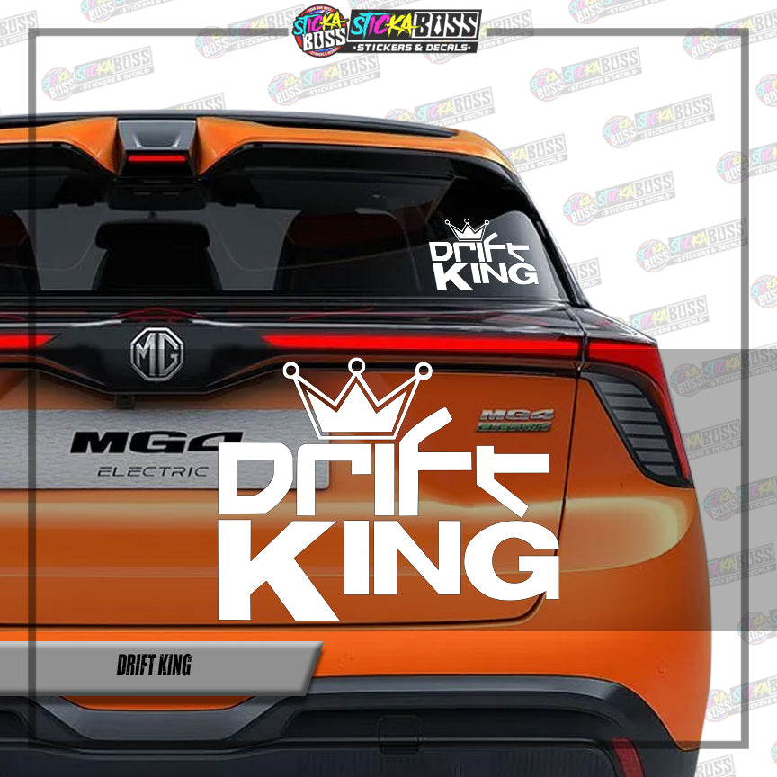 JDM DRIFT KING  ( VINYL CUT-OUT STICKER DECALS )【Stickaboss】