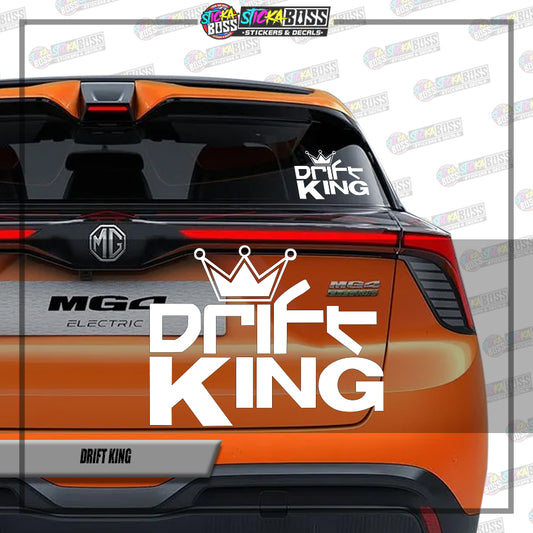 JDM DRIFT KING  ( VINYL CUT-OUT STICKER DECALS )【Stickaboss】