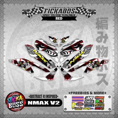 NMAX V2 STICKER DECALS ( ABSTRACT 41 INSPIRED )【WITH FREEBIES】