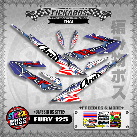 FURY 125 DECALS ( CLASSIC US STYLE )【WITH FREEBIES】