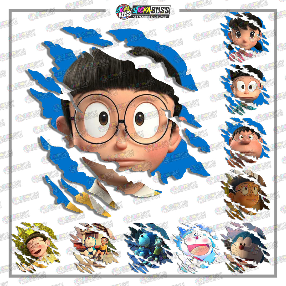 DORAEMON | ANIME SCRATCH STICKER【VINYL PRINTED】( LAMINATED / WATERPROOF )