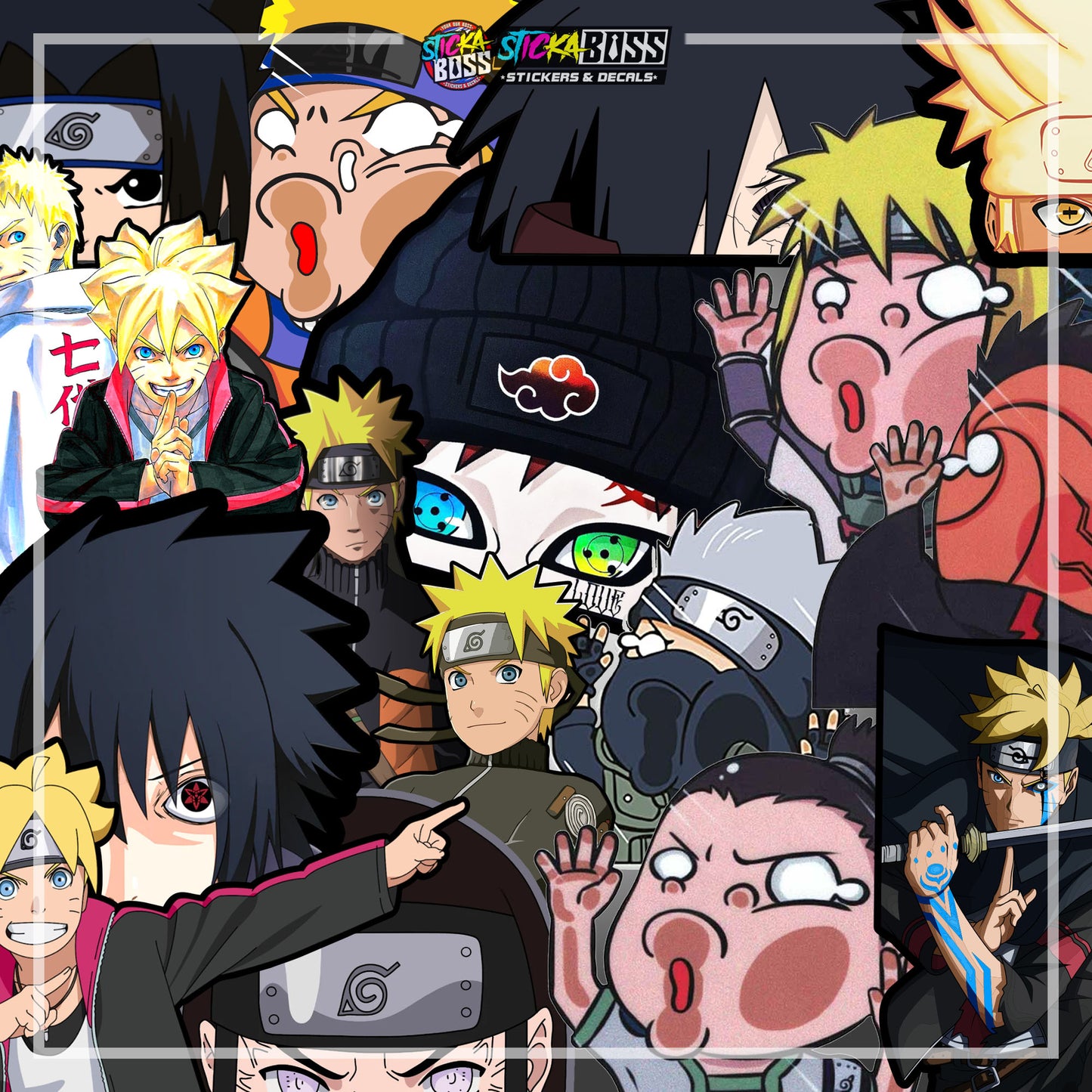 NARUTO PART 2 | ANIME PEEKER STICKER【VINYL PRINTED】( LAMINATED / WATERPROOF )