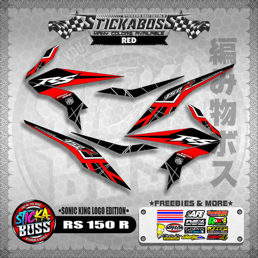 RS 150 R STICKER DECALS ( SONIC KING LOGO EDITION )【WITH FREEBIES】